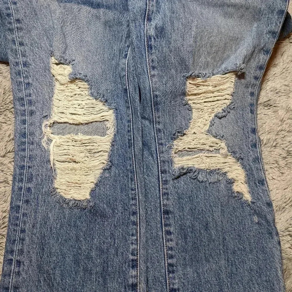 SLVRLAKE Roxy Jeans After The Storm Mid Rise Slim Ripped Cotton Blue Size 29 - Picture 11 of 13